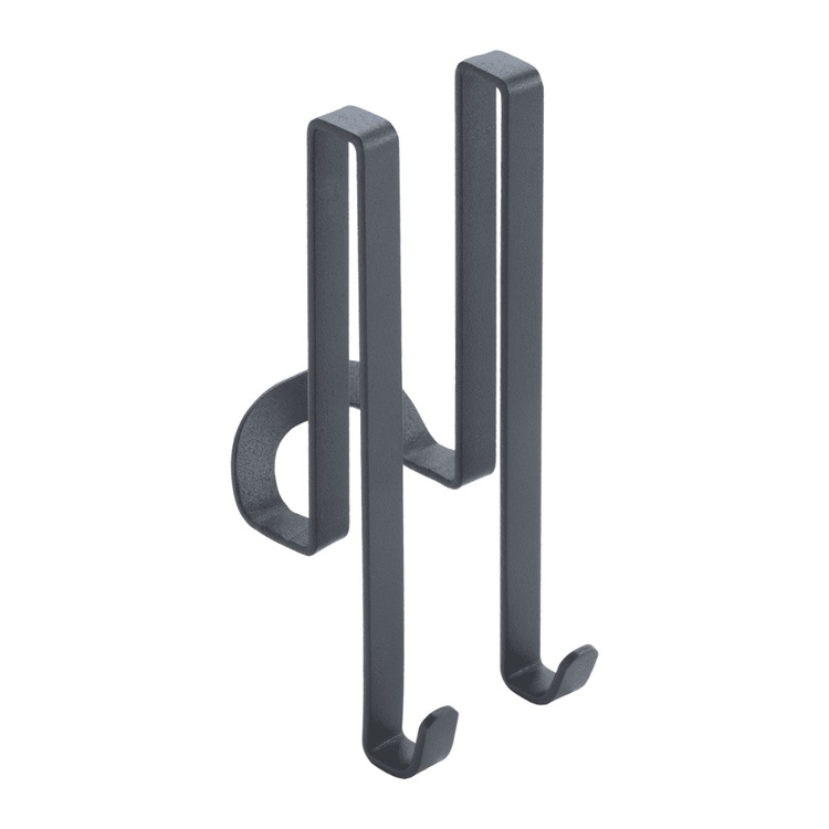 Double hook for shower walls, 8 mm, ORIGIN LAVA, Black