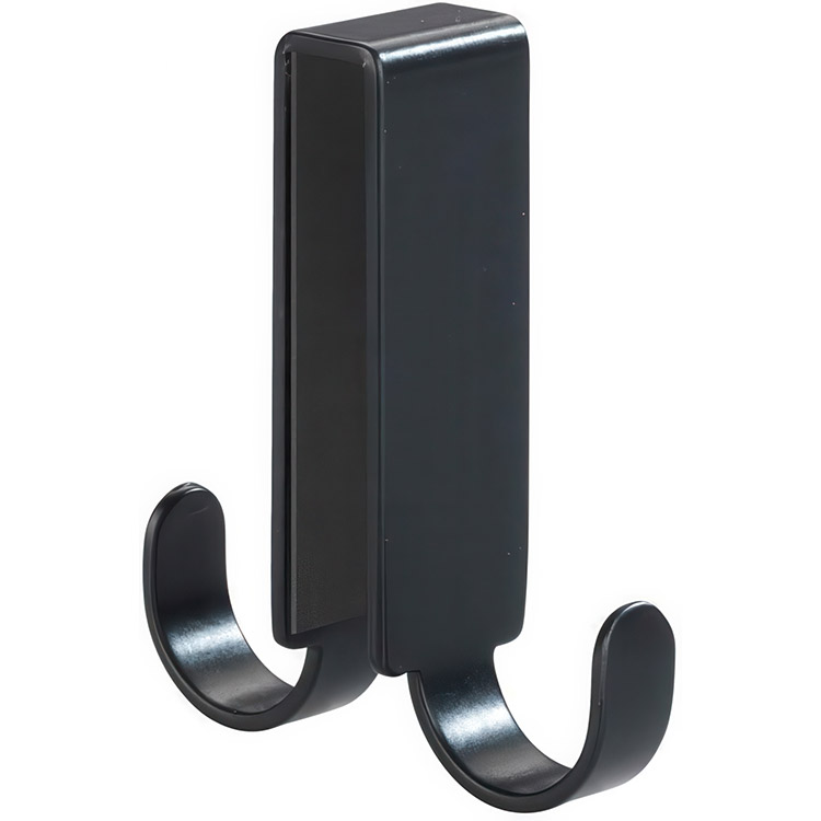 Double hook for shower walls, 8 mm, VIESTE, Black