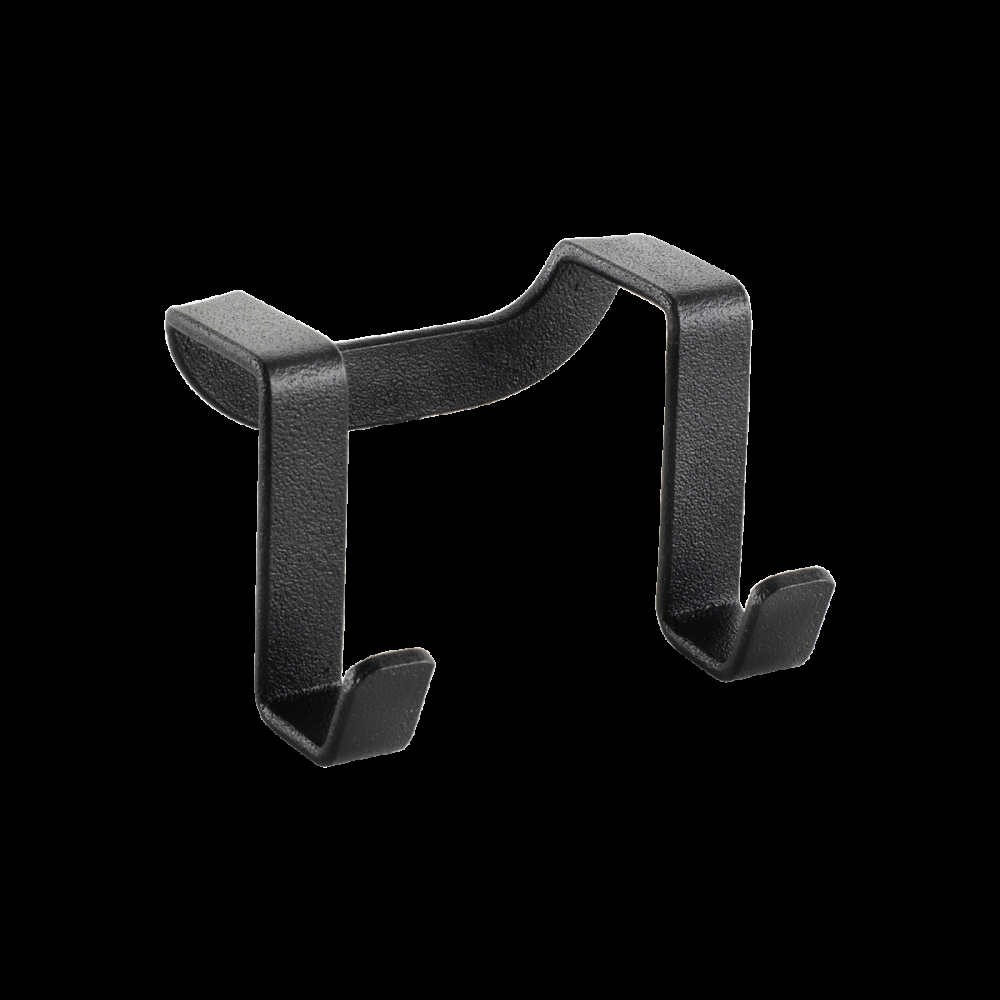 Double Hook in metal, Over cabinet door, GALILEO LAVA, Black