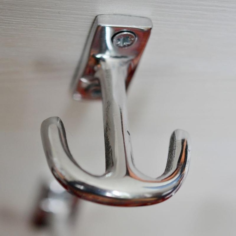 Double hook for hat shelf, ANCHOR, Exmez, Aluminum