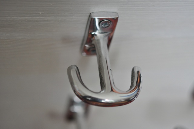 Double hook for hat shelf, ANCHOR, Exmez, Aluminum