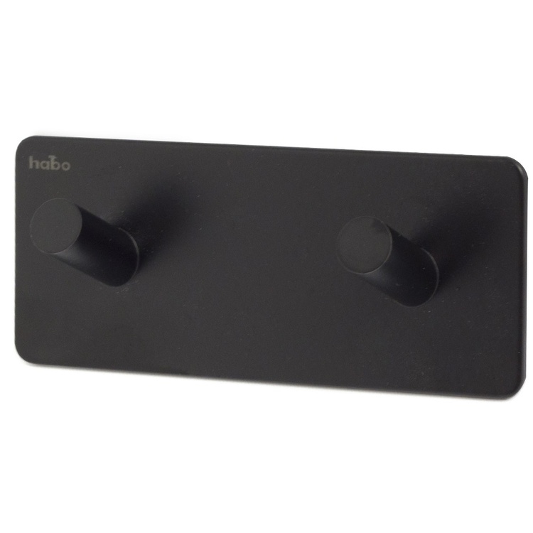 Double hook, Self-adhesive, Square, HABO EDGE, 12 x H 5 cm