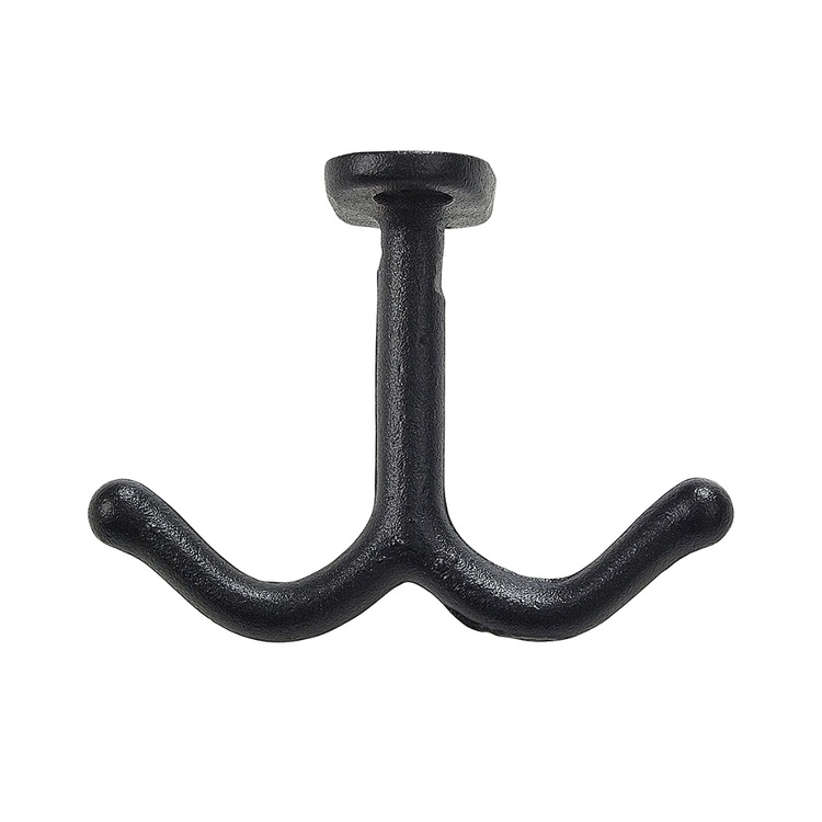Double hooks for hat shelf, Set of 2, KROK 140, Black