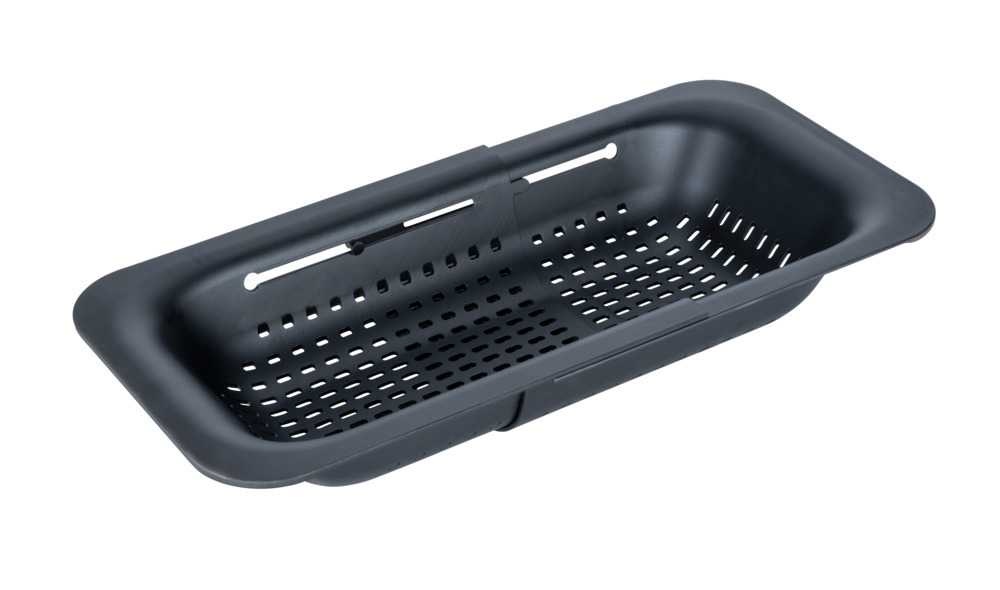 Colander , Over Sink, OUTDOOR COLANDER, 36,5 ~ 50 x 20x H 7 cm, Black