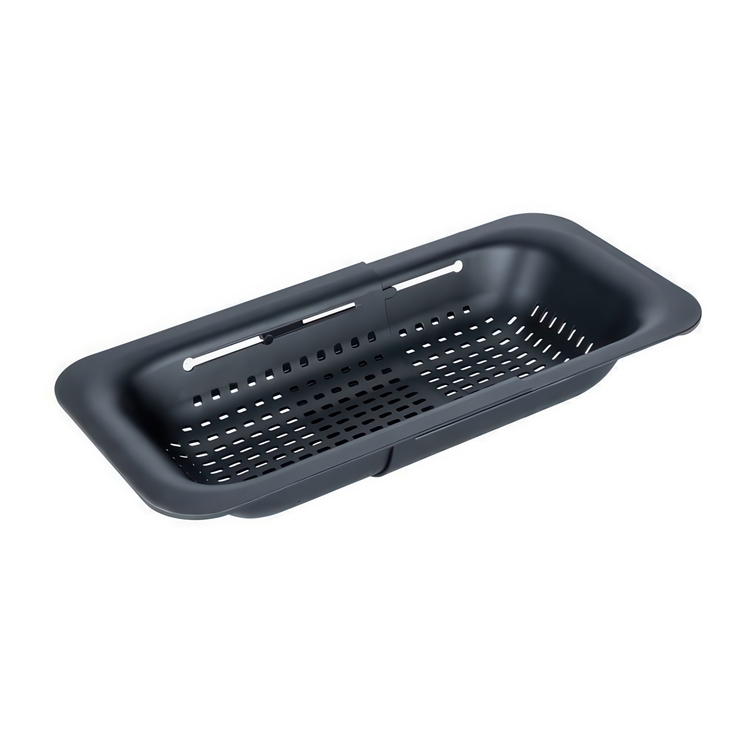 Colander , Over Sink, OUTDOOR COLANDER, 36,5 ~ 50 x 20x H 7 cm, Black