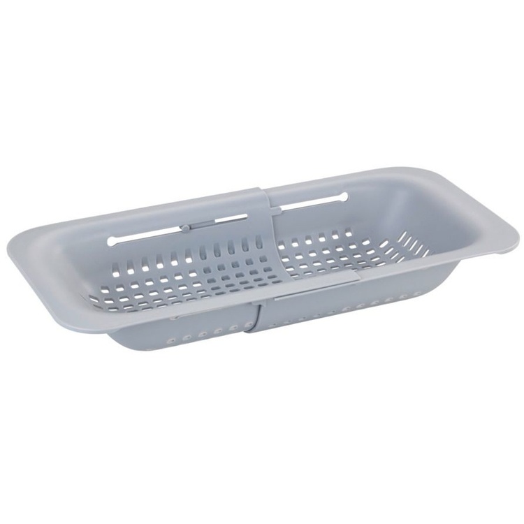 Colander , Over Sink, GREY COLANDER, 36,5 ~ 50 x 20 x H 7 cm, Light Grey