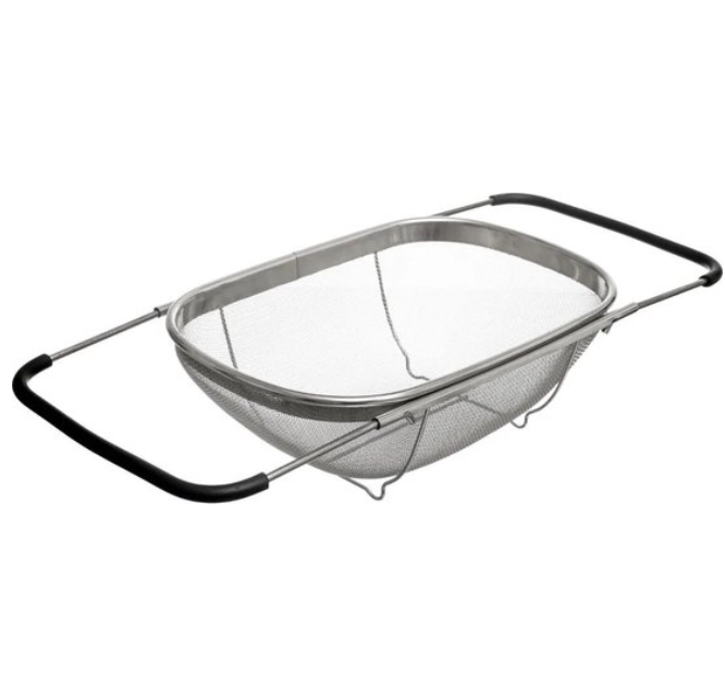 Colander, Over Sink, 5FIVE STEEL STRAINER, 37 x 23 x H 12 cm, Silver