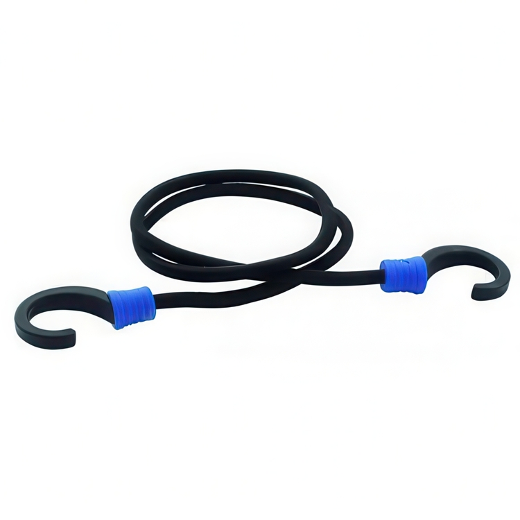 Stretch Packing straps with hooks, Set of 2, SANDOW FIX, 80 cm + 100 cm, Black / Grå