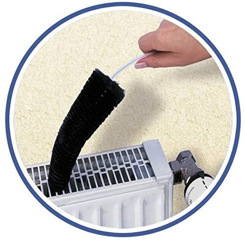 Radiator Brush, Extra Long. HEIZKÖRPER- BÜRSTE, 120 cm, Nature / Black