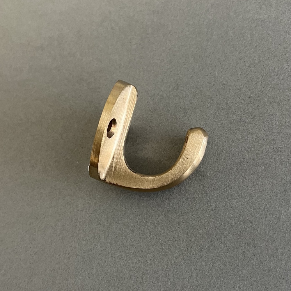 Hook, Mini, EXMEZ, Brushed Brass