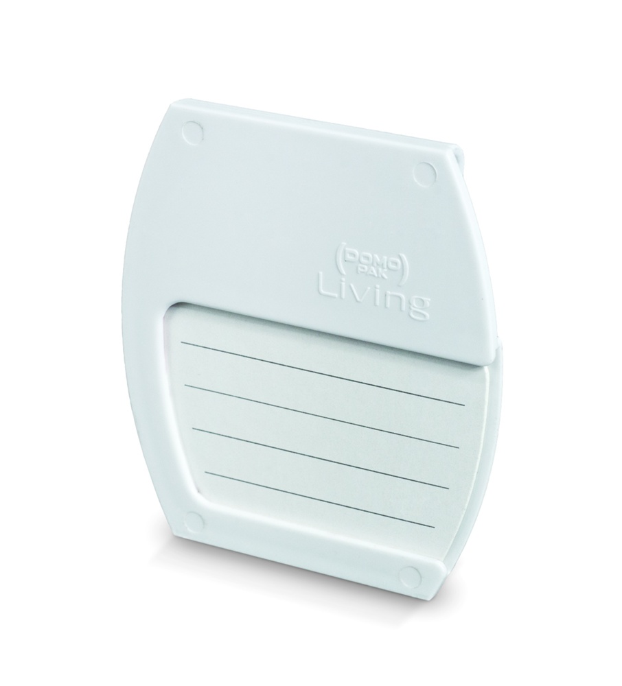 Labels for baskets and boxes, 4 pieces, BIN CLIPS, 7 x 8 cm, White