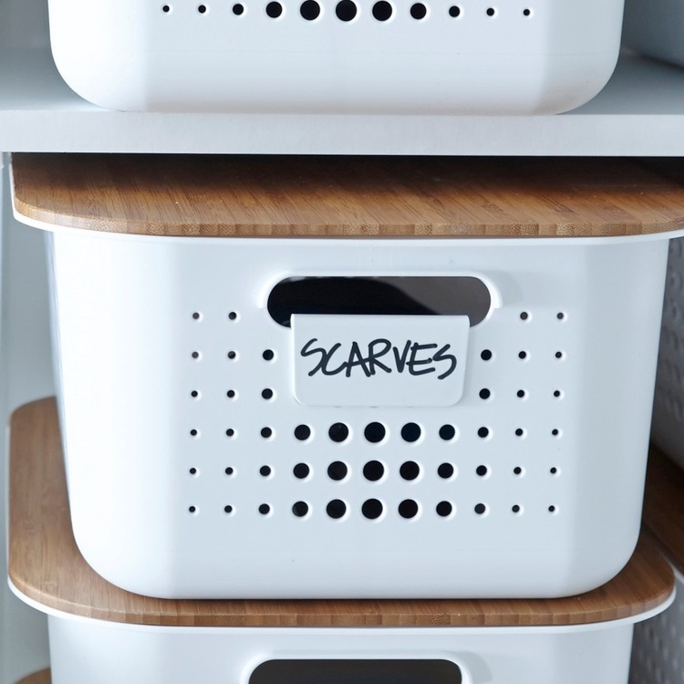 Labels, Set of 2, SMARTSTORE BASKETS TAGS, 6,5 x H 3,5 cm, White