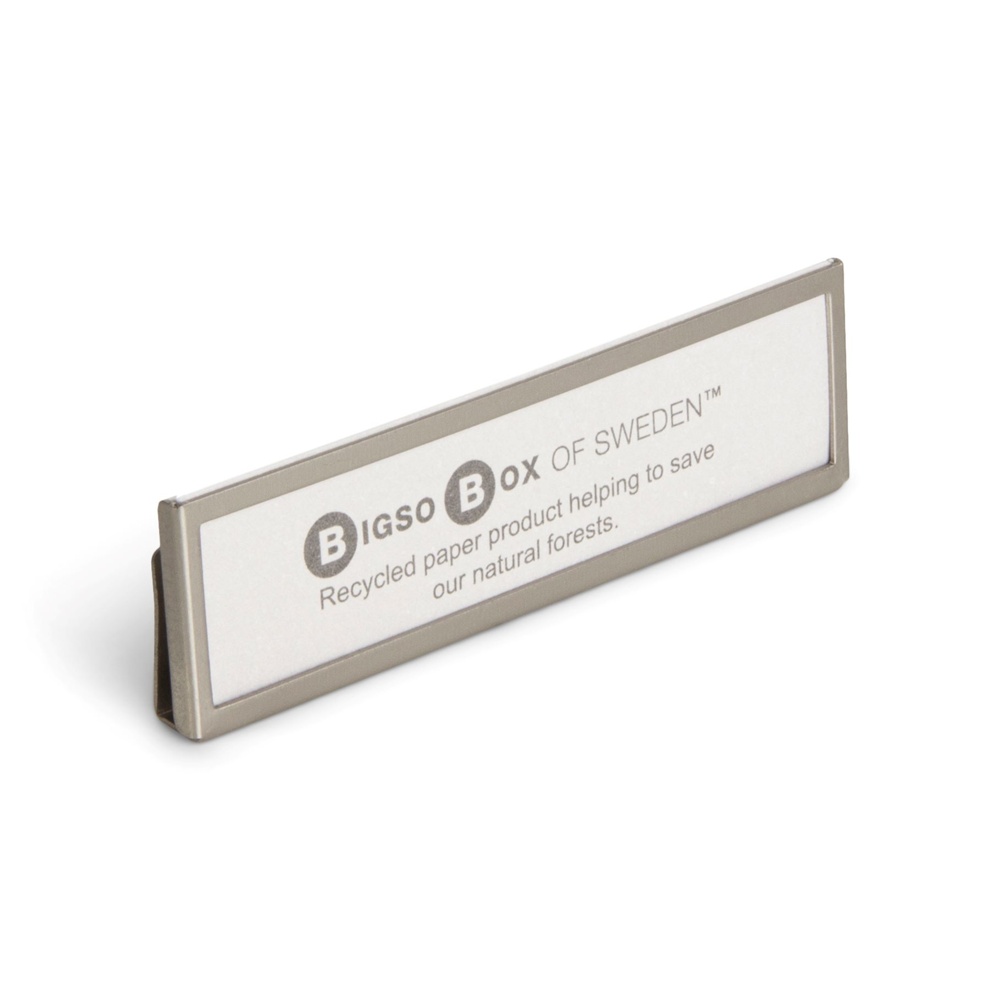 Label holders, Set of 4, Metal, BIGSO HORIZONTAL LABEL HOLDER, 6,8 x H 2,3 cm, Soft gold