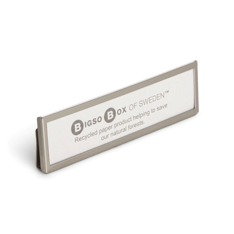Label holders, Set of 4, Metal, BIGSO HORIZONTAL LABEL HOLDER, 6,8 x H 2,3 cm, Soft gold