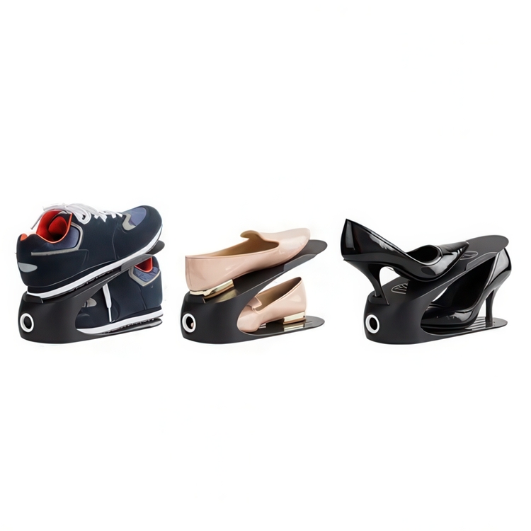 Shoe rack, Space-saving, SIMPLY SMART, Black