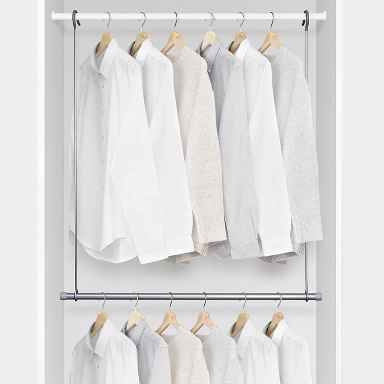 Extra Wardrobe Bar, Metal, WARDROBE BAR, 77 x H 85 cm, Silver