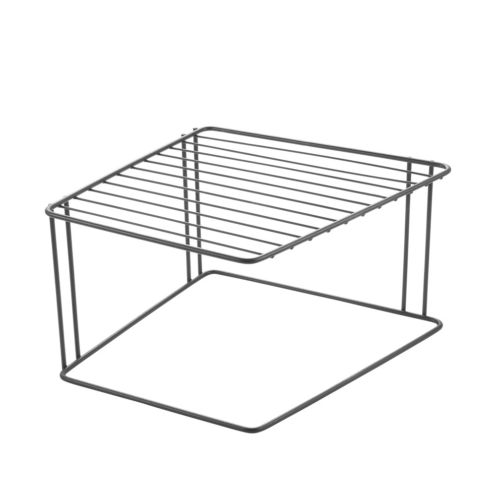Extra shelf for corners, BOXE LAVA, 25 x 25 x H 15 cm, Black