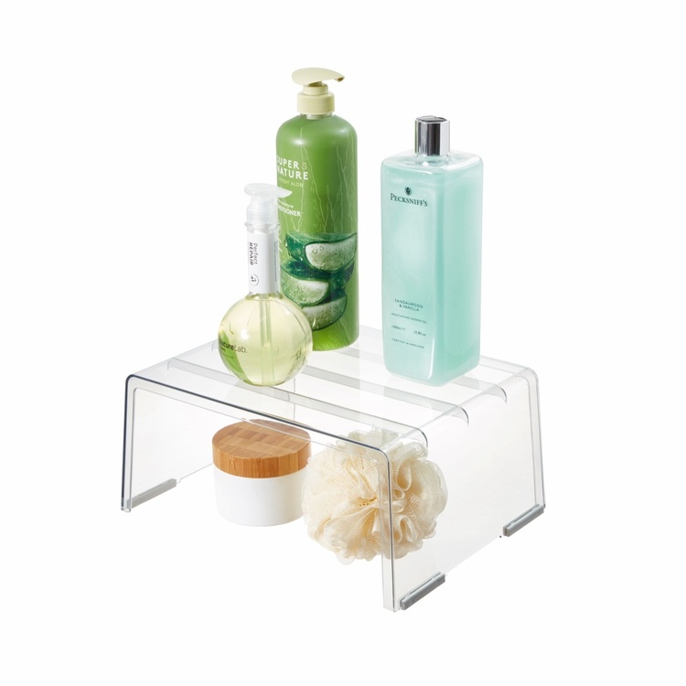 Extra shelf for cabinets, DEEP RISER, 34,2 x 25,4 x H 15,3 cm, Transparent