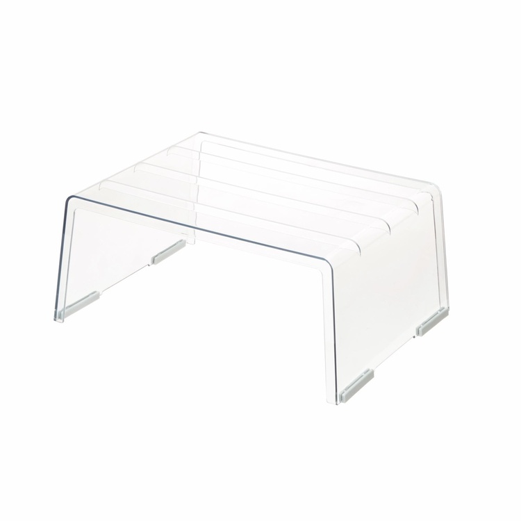 Extra shelf for cabinets, DEEP RISER, 34,2 x 25,4 x H 15,3 cm, Transparent