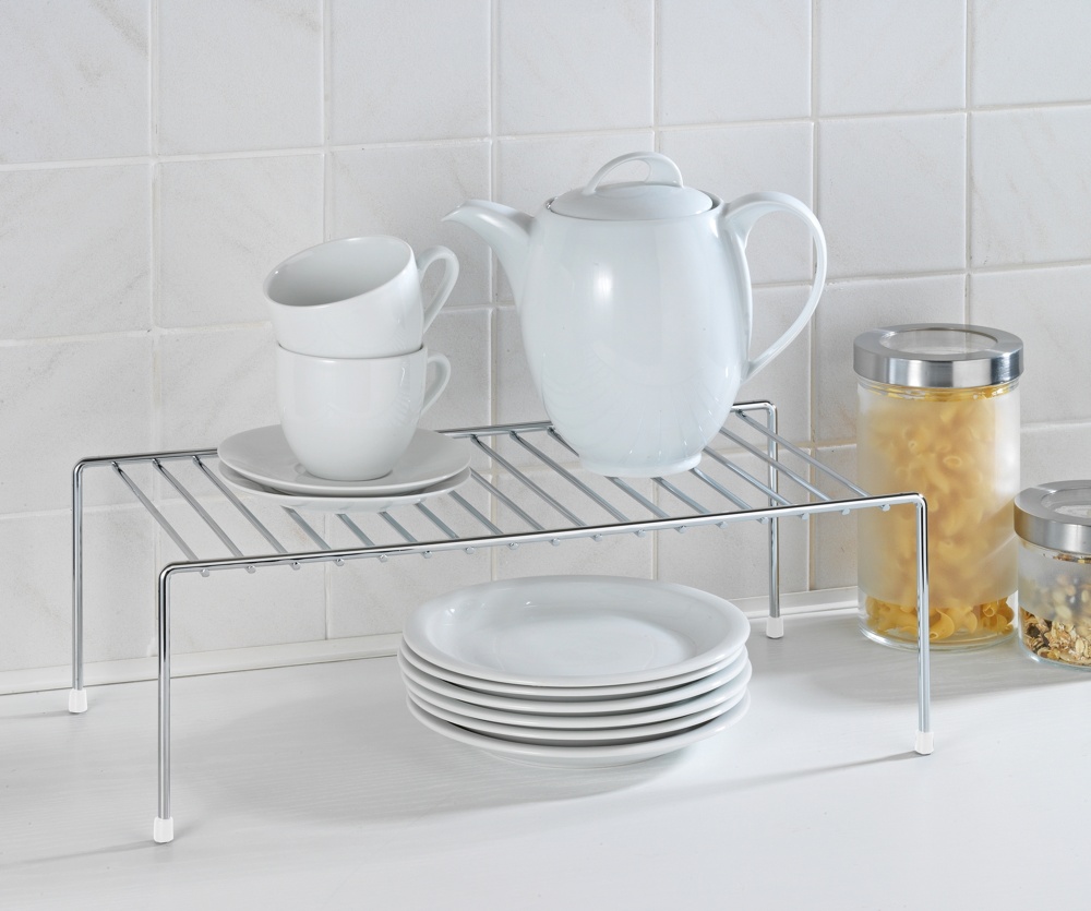 Extra shelf for cabinets, GESCHIRRABLAGE, 42,5 x 22 x H15, Silver