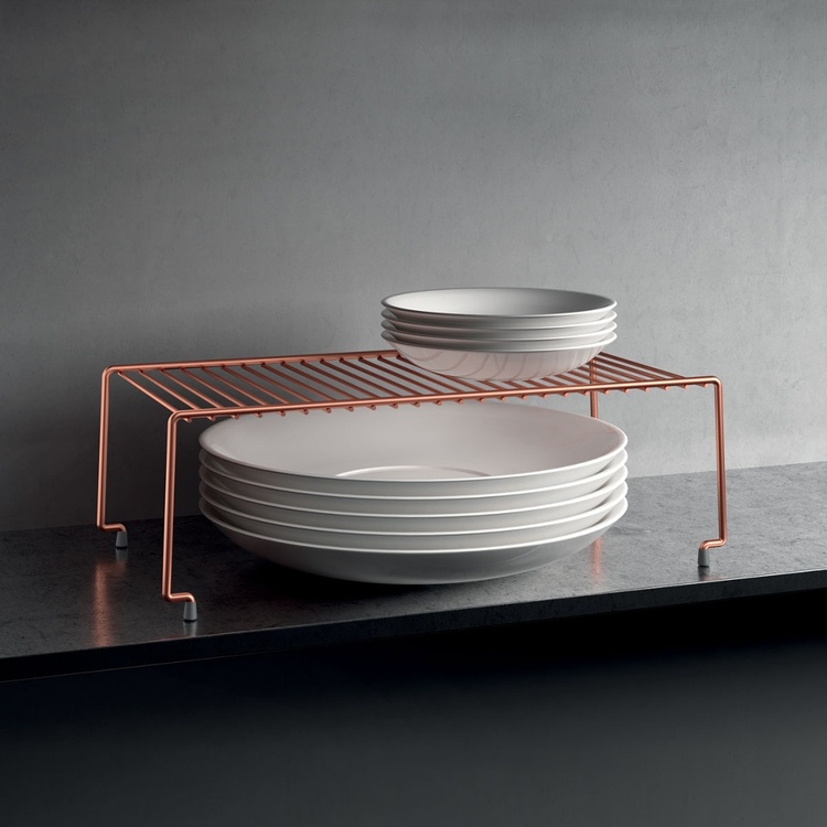 Extra shelf for cabinets, Stackable, BROOKLYN, 47 x 23 x H 15 cm, Copper