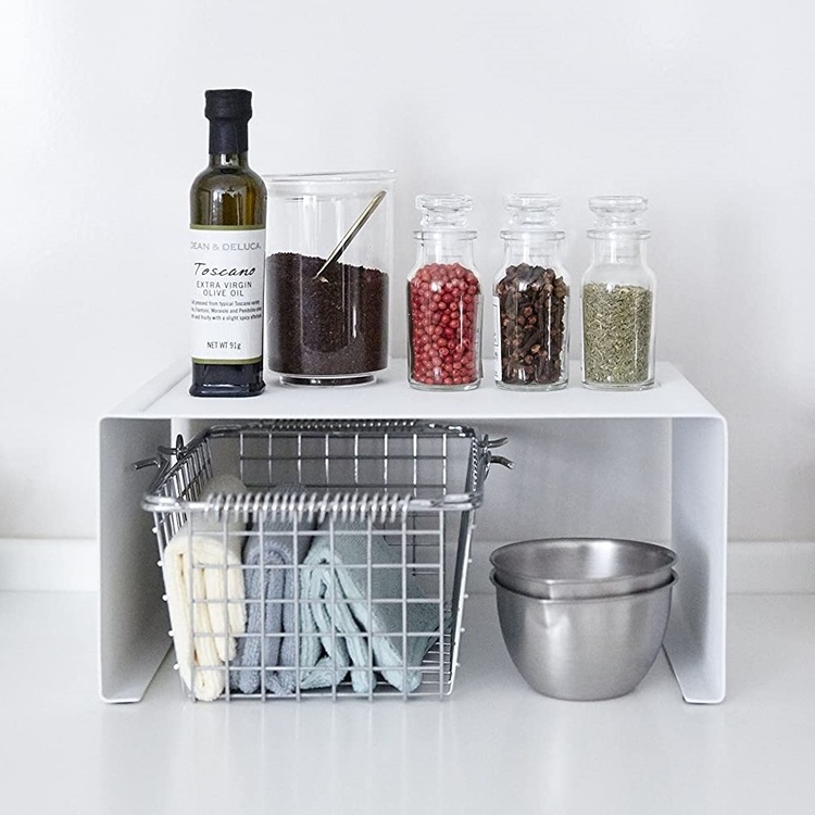 Extra shelf, TOWER STACKABLE RACK, 30,5 x 22 x H 14 cm, Yamazaki, White