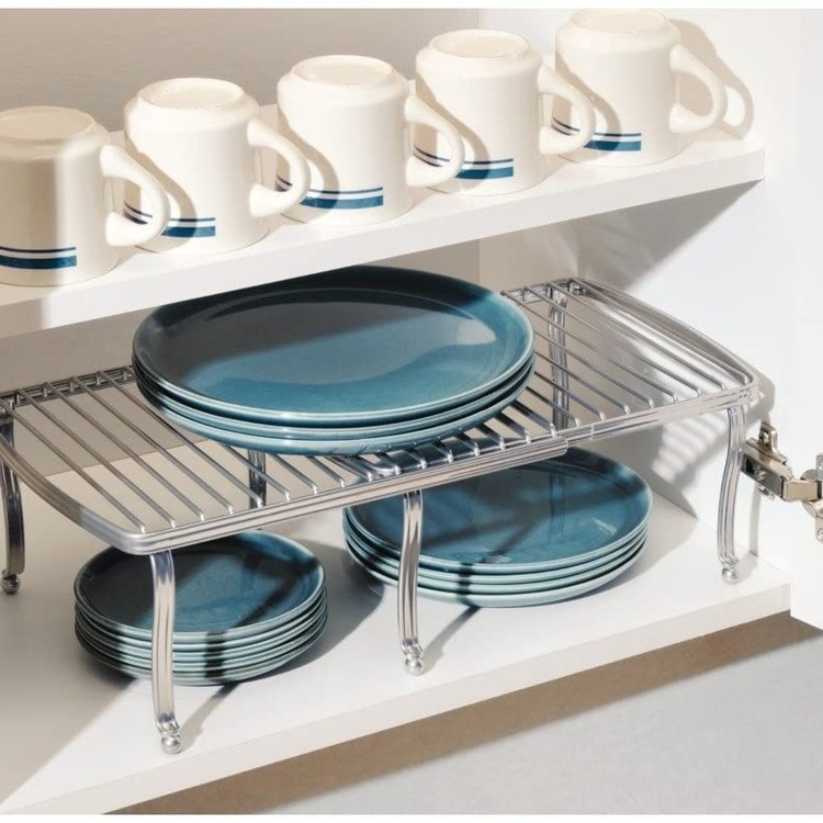 Extra shelf, Expandable, Metal, YORK CABINET SHELF, 32 - 58 cm, Silver