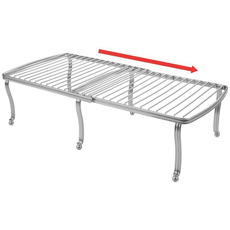Extra shelf, Expandable, Metal, YORK CABINET SHELF, 32 - 58 cm, Silver