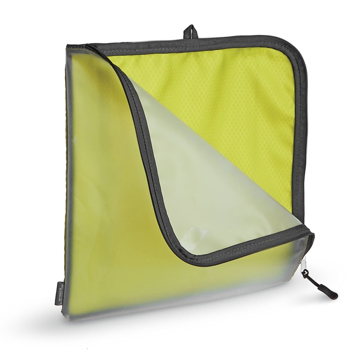 Storage bag, SMART POUCH LARGE, 28 x H 29 cm, Lime/ Transparent