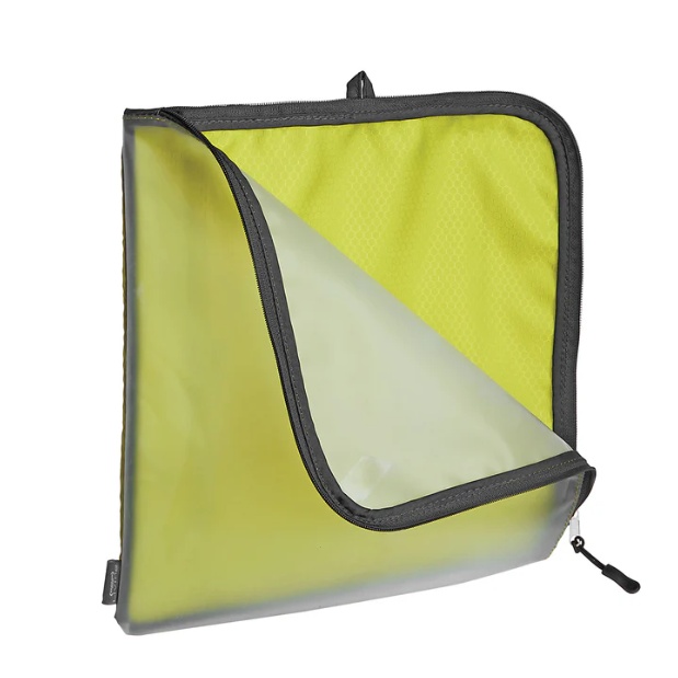 Storage bag, SMART POUCH LARGE, 28 x H 29 cm, Lime/ Transparent