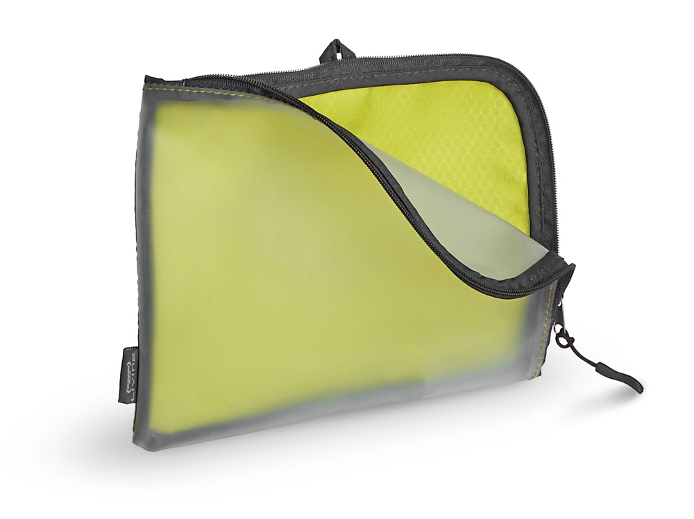 Storage bag, SMART POUCH MEDIUM, 21 x H 17 cm, Limegreen / transparent