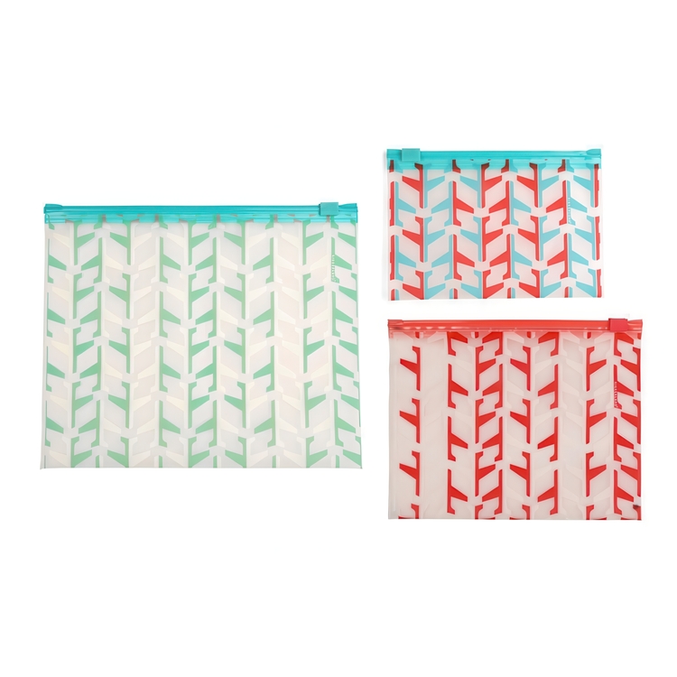 Travel Case, Set of 3, TRAVEL BAGS, Kikkerland, Clear / with pattern