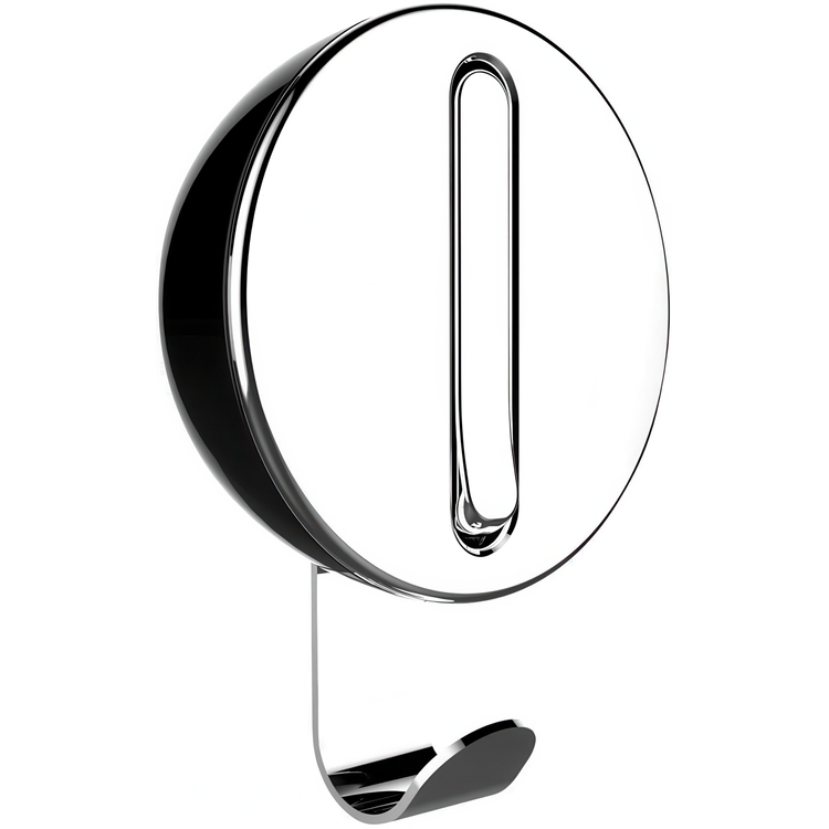 Folding hanger with hook, DELTA FLIP HOOK, Silver / Black