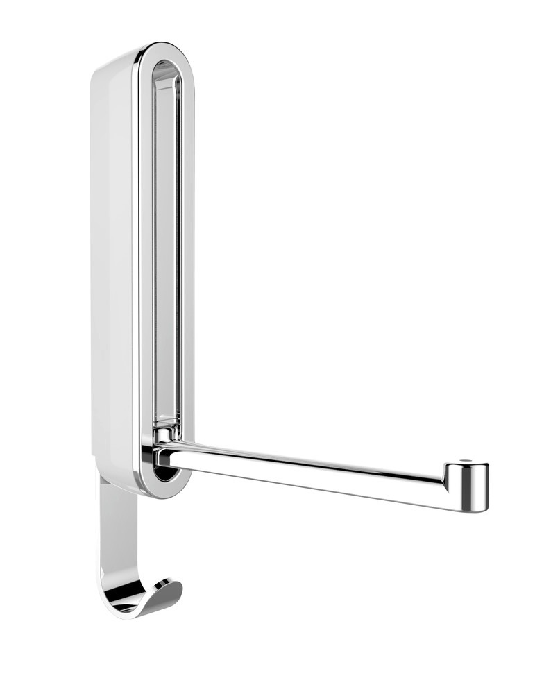 Folding hanger with hook, SIGMA FLIP HOOK, Silver / White