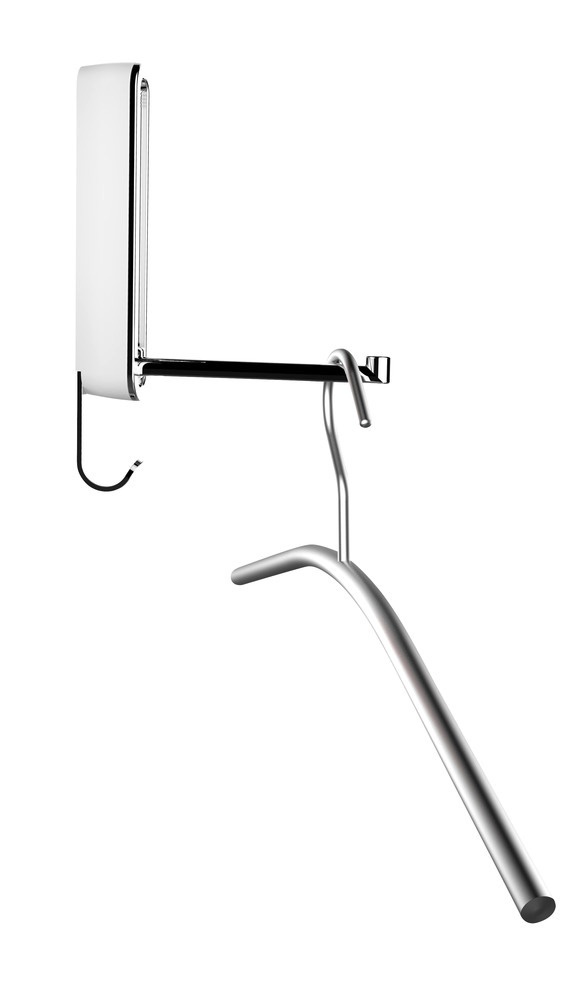 Folding hanger with hook, SIGMA FLIP HOOK, Silver / White