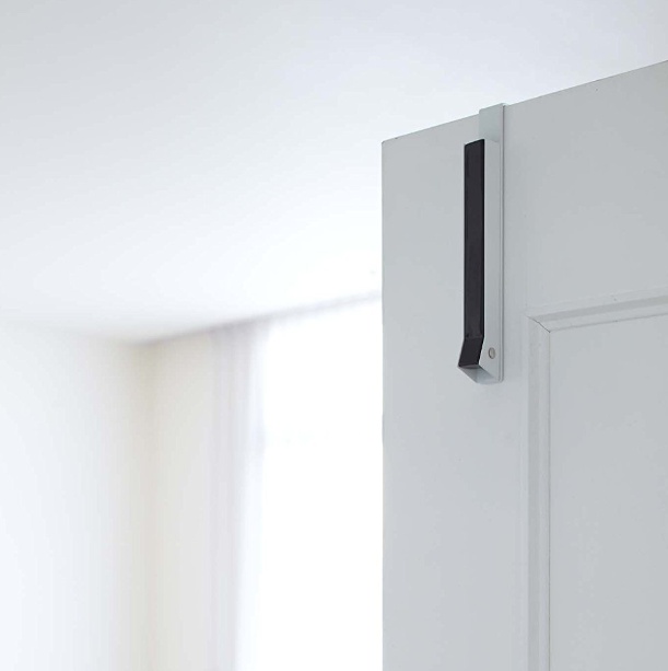 Folding clothes hanger, SMART FOLDING DOOR HANGER, Yamazaki, White / Black