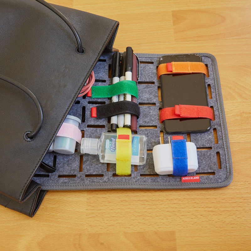 Storage for accessories, FELT ORGANIZER, 31,6 x 0,5 x H 23,5 cm, Kikkerland, Grey