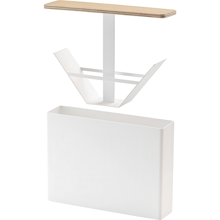 Coffee Filter Storage in Metal / Wood, YAMAZAKI LARGE FILTER CASE, White / Nature