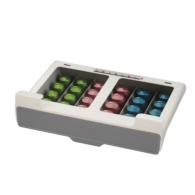 Coffee Pod Drawer, Under Shelf, CUPBOARD STORE, Joseph Joseph, Grey