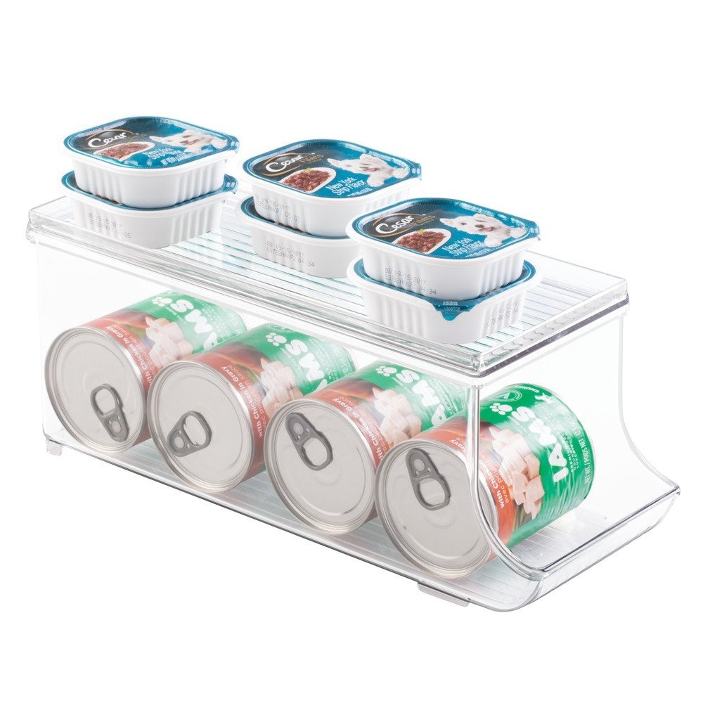 Storage with lid for cans, FRIDGE BINZ, 14,5 x 35 x 15 cm, Klar