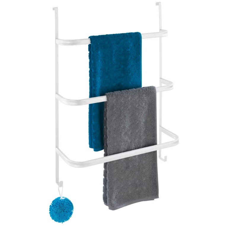 Over-Door Organizer, TOWEL RAIL, 54,5 x 21,5 x H 77,5 cm, White