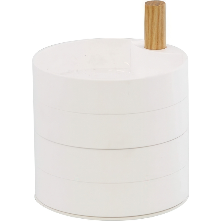 Storage box / jewelry tray, TOSCA , Ø 10 x H 12,2 cm, Yamazaki, White