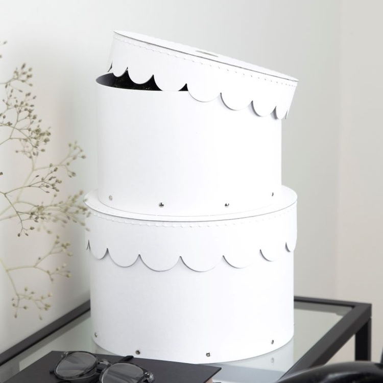 Round storage box 2 drawers, Wilma, Bigso