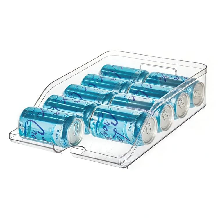 Fridge Storage, RPET CRISP BEVERAGE BIN, 35,6 x 26,4 x 9,5 cm, Transparent