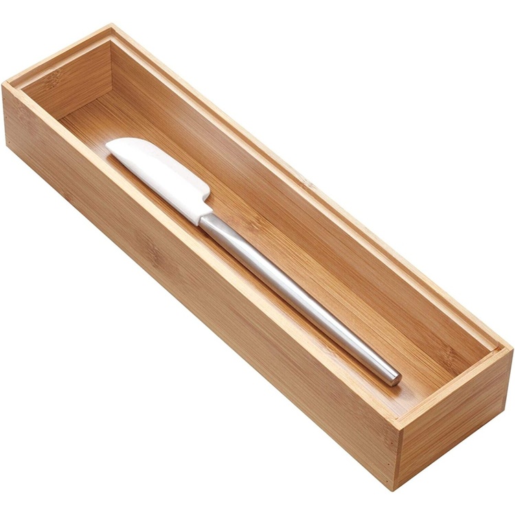Storage Tray in Bamboo, Stackable, FORMBU DRAWER ORGANIZER, 30,5 x 7,6 x H 5,1 cm, Nature