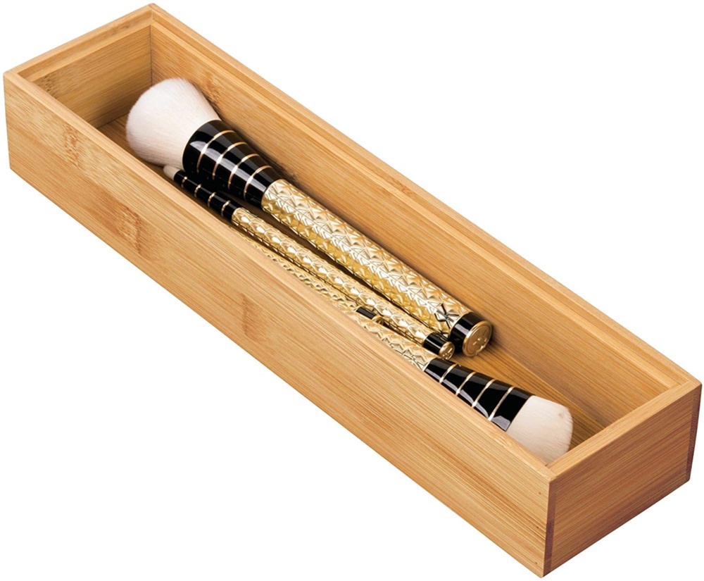 Storage Tray in Bamboo, Stackable, FORMBU DRAWER ORGANIZER, 30,5 x 7,6 x H 5,1 cm, Nature