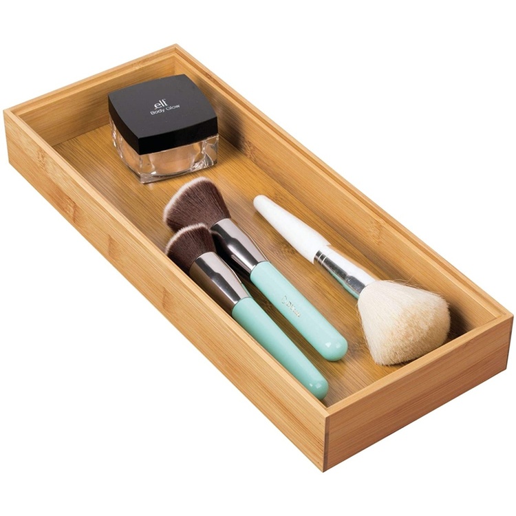 Storage Tray in Bamboo, Stackable, FORMBU DRAWER ORGANIZER, 38 x 15,3 x H 5,1 cm, Nature