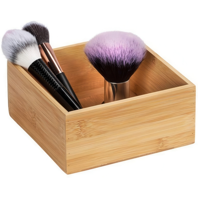 Storage Tray in Bamboo, Stackable, Medium, TERRA, 15 x 15 x H7cm, Nature