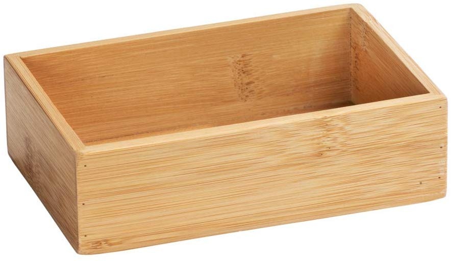 Storage Tray in Bamboo, Stackable, Large, TERRA, 22 x 15 x H 7 cm, Nature