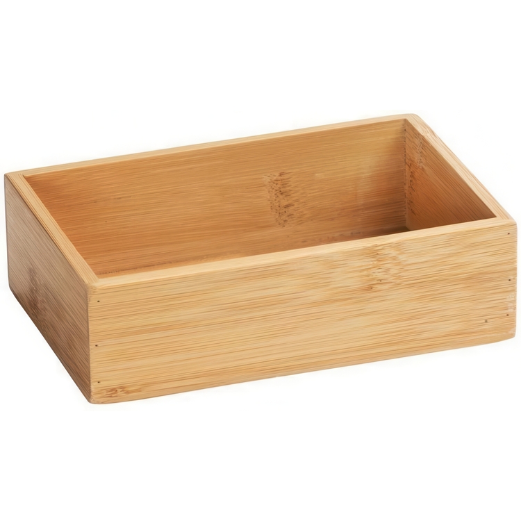 Storage Tray in Bamboo, Stackable, Large, TERRA, 22 x 15 x H 7 cm, Nature